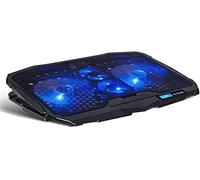 SPIRIT OF GAMER - Raffreddatore AirBlade 600 Blue 17" con controller LCD, 4 ventole silenziose, 3 modalità di raffreddamento