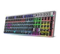 Spirit Of Gamer XPERT K1500 Tastiera Gamer Mecanica Wireless & Bluetooth RGB, Tasti 100% Anti-Ghosting Switch Red, Gaming Keyboard in Alluminio Azerty Francese, Compatibile con Mac, iOS, Android e PC