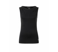 SPIRIT OF OM Canotta da yoga da donna in bambù a collo alto nero | S