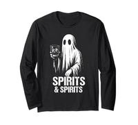 Spiriti & Spiriti Divertente Whisky Bere Fantasma Spettrale Maglia a Manica