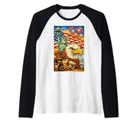 Spirito Americano di libertà Maglia con Maniche Raglan