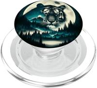 Spirito, animale, tigre, uomo, donna, bambino, Natale PopSockets PopGrip per MagSafe