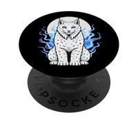 Spirito di lince iberica bianca PopSockets PopGrip Adesivo
