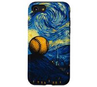Spirito di softball ispirato alla notte stellata di Van Gogh Custodia per iPhone SE (2020) / 7/8