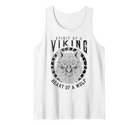 Spirito di Un Lupo Vichingo Cuore Mitologia norrena Guerriero Canotta