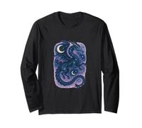 Spirito Drago Celeste vola tra Stelle Arte Magica Lunare Maglia a Manica