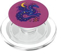 Spirito Drago Celeste vola Tra Stelle Arte Magica Lunare PopSockets PopGrip per MagSafe