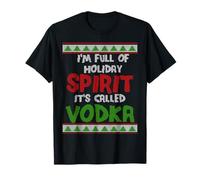 Spirito Festivo Vodka Maglione Umorismo Divertente Maglietta