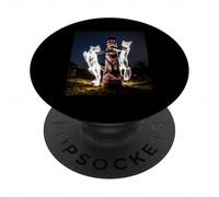 Spirito illustrato come gatti con il loro totem pole PopSockets PopGrip Adesivo