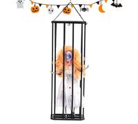 Spirito inquietante nel prigioniero | Ornamenti dei fantasmi di Halloween | Decorazione della gabbia catturata, sostegno del sensore di movimento stagionale, gag divertente per soggiorno sa