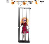 Spirito inquietante nel prigioniero | Ornamenti dei fantasmi di Halloween | Decorazione della gabbia catturata, sostegno del sensore di movimento stagionale, gag divertente per soggiorno sa