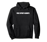 Spirito Libero Sempre Felpa con Cappuccio, Unisex per Adulti, Nero, S