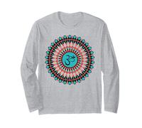 Spirito Mandala Yoga Om Simbolo Tribale Corallo e Turchese Maglia a Manica
