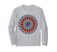 Spirito Mandala Yoga Om Simbolo Tribale Ruggine Cielo Terra Toni Maglia a Manica