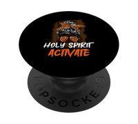 Spirito Santo Attiva Religioso Mamma Leopardo Disordinato Chignon Capelli PopSockets PopGrip Adesivo