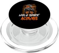 Spirito Santo Attiva Religioso Mamma Leopardo Disordinato Chignon Capelli PopSockets PopGrip per MagSafe