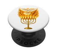 Spirito Santo Fuoco Menorah Shavuot Pentecoste PopSockets PopGrip Adesivo