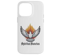 Spirito Santo & Pentecoste Colomba Cattolica Latina Messa Custodia per iPhone 14 Pro Max