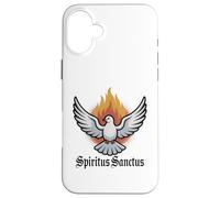 Spirito Santo & Pentecoste Colomba Cattolica Latina Messa Custodia per iPhone 16 Plus