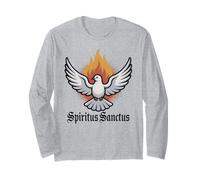Spirito Santo & Pentecoste Colomba Cattolica Latina Messa Maglia a Manica
