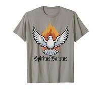 Spirito Santo & Pentecoste Colomba Cattolica Latina Messa Maglietta