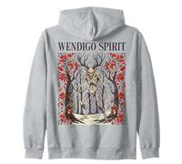 Spirito Wendigo Criptide Horror Folklore Foresta Felpa con Cappuccio