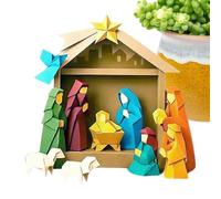 Spiritual Artwork - Miniature Biblical Scene, Simple Artistic Creation, Festive Papercrafting Activity, Adult Hobby Supplies & Compact Storage, Ideal For White Foldable Medium Sheet Kit