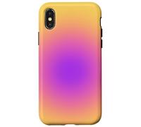 Spiritual Aura Gradient Purple Pink Golden Yellow Custodia per iPhone X/XS