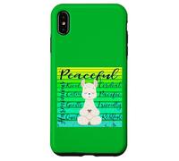 Spiritual Lama Meditation Peaceful Alpaka Yoga Custodia per iPhone XS Max