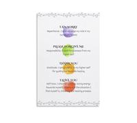 Spiritual Mantra Canvas Art - Wall Decor Featuring a Prayer for Release and Tranquility, Ideal for Mindfulness Practice, Office or Lounge(Framed,08x12inch(20x30cm))