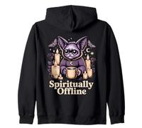 Spiritualmente Offline Accogliente Pipistrello caffè Felpa con Cappuccio