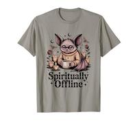 Spiritualmente Offline Accogliente Pipistrello caffè Maglietta