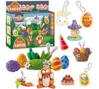 Spiritzohic Argilla Essiccata all'Aria per Bambini, Argilla da Modellare di Pasqua, Pasta Modellabile Magica Essiccante all'Aria Pasquali, Plastilina Regalo Giochi, per Ragazzi e Ragazze