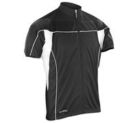 Spiro Bici da uomo Full Zip Top S188M - Manica corta ciclismo T-Shirt