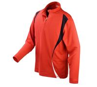 SPIRO Traspirante Manica Lunga Poliestere Zip Collo Prova Formazione Tuta Top