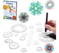 Spirograph,28 Pezzi Kit Righello Disegno Ingranaggi, Spirografo per Bambini Kit