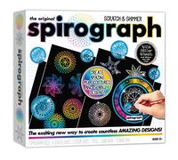 Spirograph Scratch & Shimmer | Crea incredibili disegni multicolore e scintillanti | Include fogli da grattare, fogli adesivi e ruote di precisione glitterate | Attività creative di arti e mestieri |