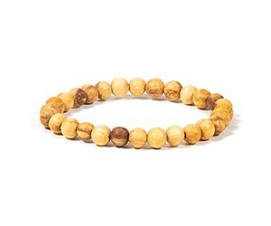 Spiru Palo Santo Bracciale rotondo perline S elastico, Small