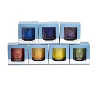 Spiru Set: 7 candele profumate Chakra votiva, in confezione regalo