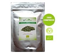 Spirulina Bio Cruda con Ficocianine No Additivi-No OGM - 1000 compresse da 500mg