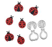 SpirWoRchlan - Fustelle in metallo a forma di coccinella, fai da te, album di ritagli, biglietti di carta, artigianato - argento