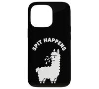 Spit Happens - Gioco di parole con lama e scritta in inglese "Spit Happens", motivo: agricolt Custodia per iPhone 13 Pro