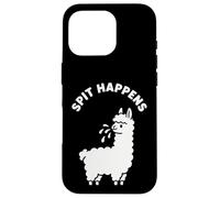 Spit Happens - Gioco di parole con lama e scritta in inglese "Spit Happens", motivo: agricolt Custodia per iPhone 16 Pro