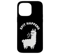 Spit Happens - Gioco di parole con lama e scritta in inglese "Spit Happens", motivo: agricolt Custodia per iPhone 14 Pro Max