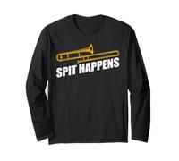 Spit Happens Trombone Trombone Trombone Maglia a Manica