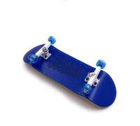 SPITBOARDS 32 mm fingerboard Complete Real Wood Set-Up (pre-assemblato, 5 strati), camion con scanalature, ruote portanti, nastro in schiuma Grip (ponte: blu, camion, bianco, ruote: blue)