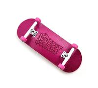 SPITBOARDS 34 mm Fingerboard Complete Wood Pro Set-Up (pre-assemblato, 5 strati), Pro Trucks, CNC Bearing Wheels, Foam Grip Tape, (Deck: rosa, Trucks: White, Wheels: Rosa)