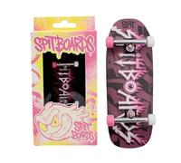 SPITBOARDS 34mm Fingerboard Oldschool Cruiser Pro Setup Completo Pre-Montato, Legno a 5 Strati, Pro Trucks, Ruote con Cuscinetti in Ureta 60D Morbide, Grafiche Resistente all'Usura, Nastro di Schiuma
