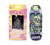 SPITBOARDS Ditboard Oldschool Cruiser Pro Complete Setup, Pre-Assembled 5 strati Wood, Pro Trucks, Soft Urethane 60D Bearing Wheels, Real-Wear Graphics, Lasered Foam Tape 'Frankenskull'