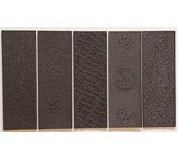 SPITBOARDS Fingerboard Grip Tape 5 Laser Designs 110 x 38 mm (1 mm di spessore) 5 pezzi neri per dita Skate Grip Tape Cellular Rubber Foam Rubber